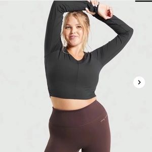 WHITNEY LONG SLEEVE CROP TOP